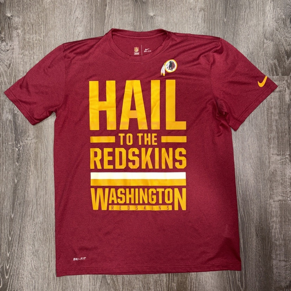 Washington Redskins Nike Dri-Fit Shirt NFL Team Mens Large Hail To The Redskins